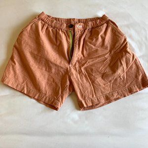 Orange, 5" Chubbies shorts with neon zipper, M